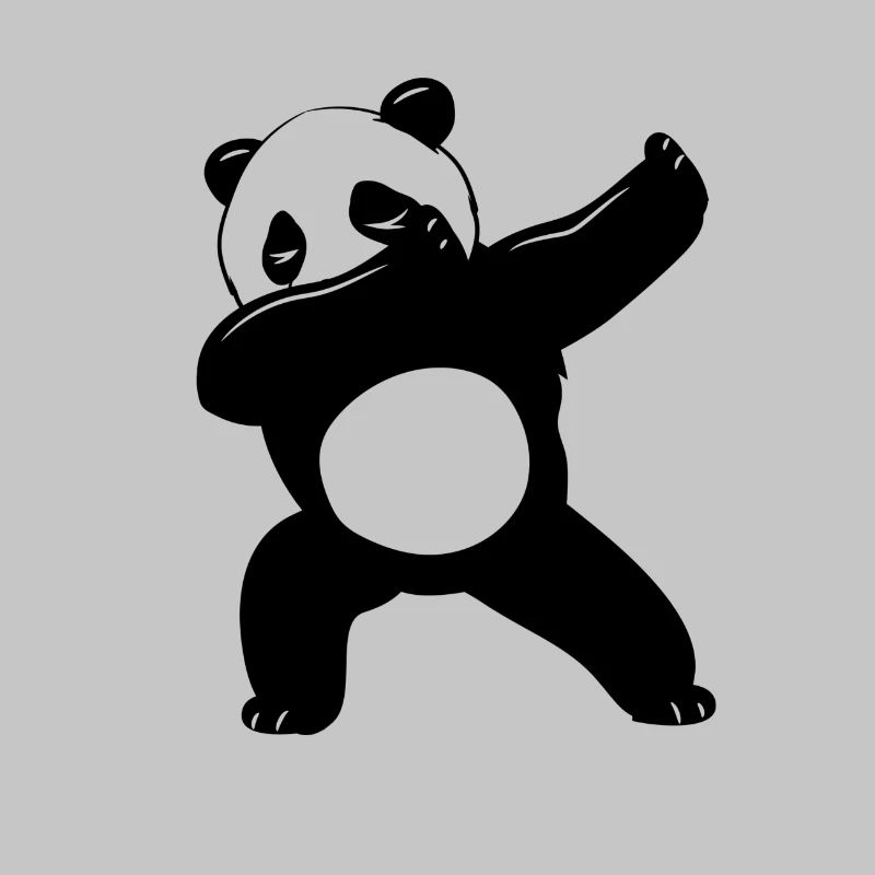 Funny Black And White Cute Panda Bear Dance Dab