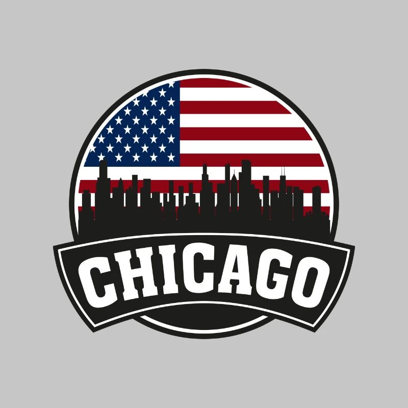 Chicago Illinois USA Skyline Travel Souvenir Ameri