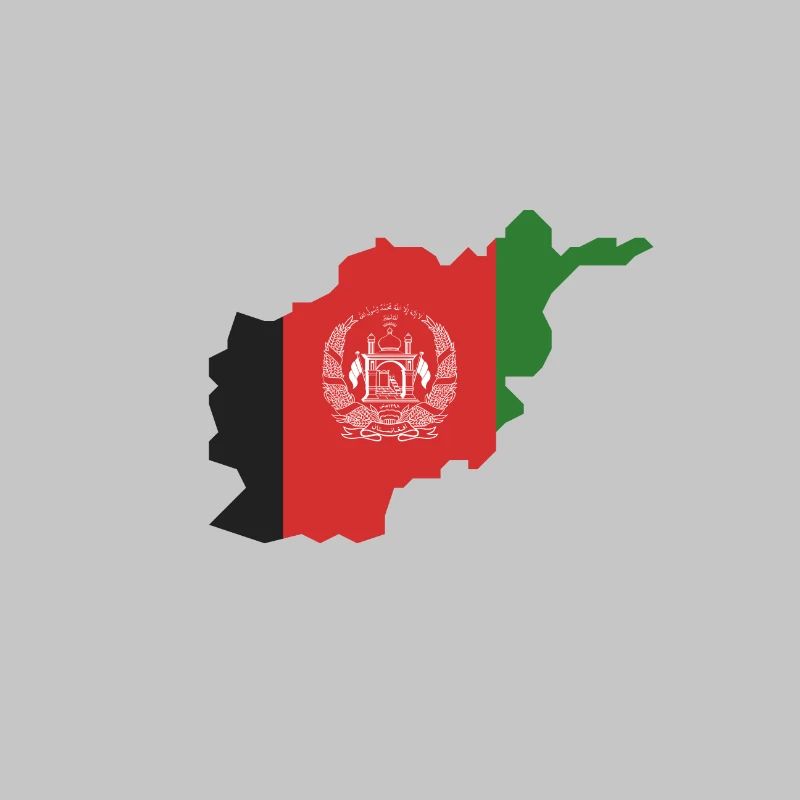 Afghan flag map design