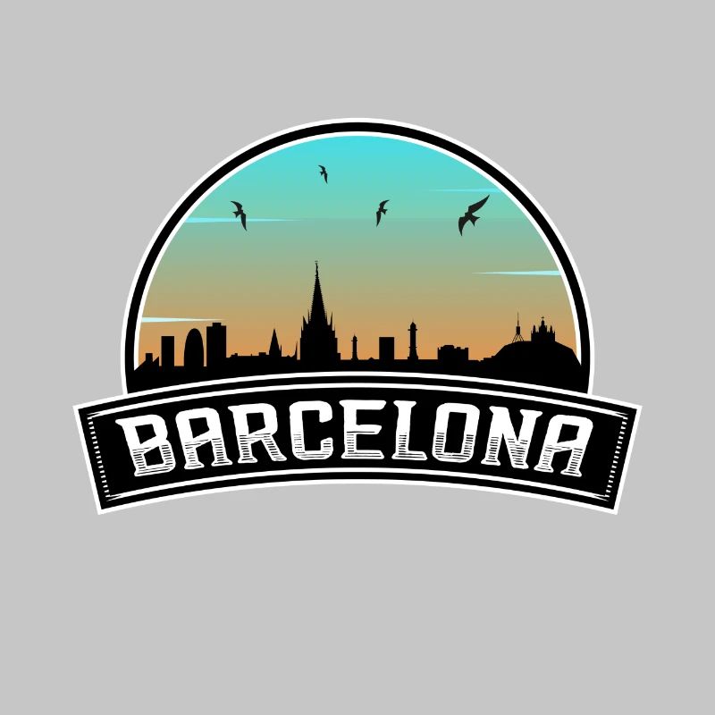 Barcelone Espagne Skyline Souvenir espagnol