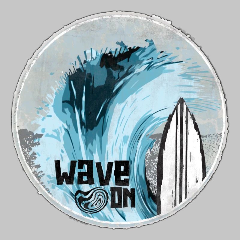 Meereswelle mit Surfboard Design