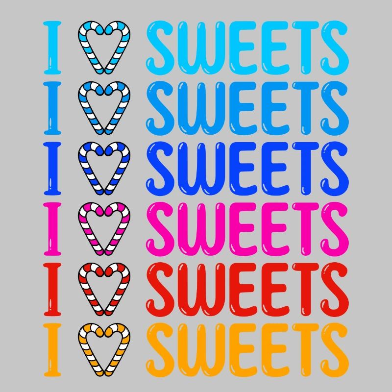 J’aime les bonbons déclaration dent sucrée