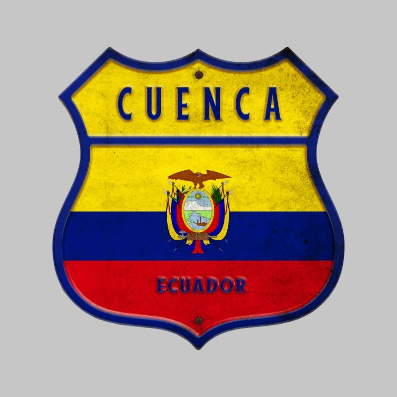 Cuenca Drapeaux de l'Equateur
