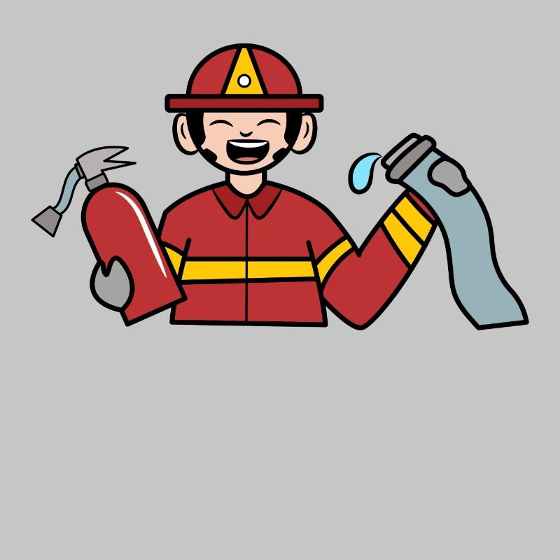 Fire hose fire extinguisher fire brigade rescuer