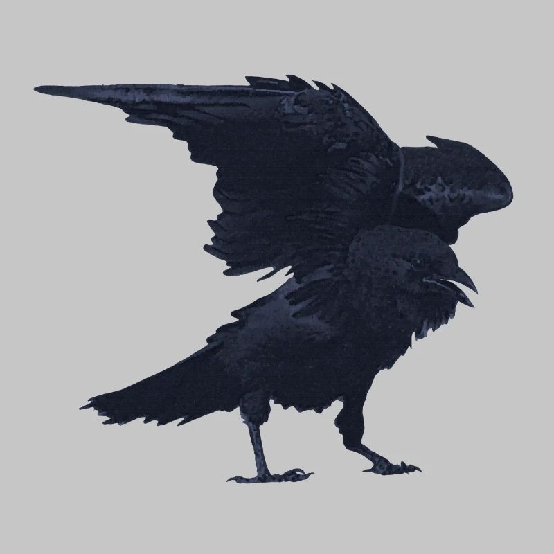 kolkrabe flattern, goth, geburtstagsgeschenk Mann