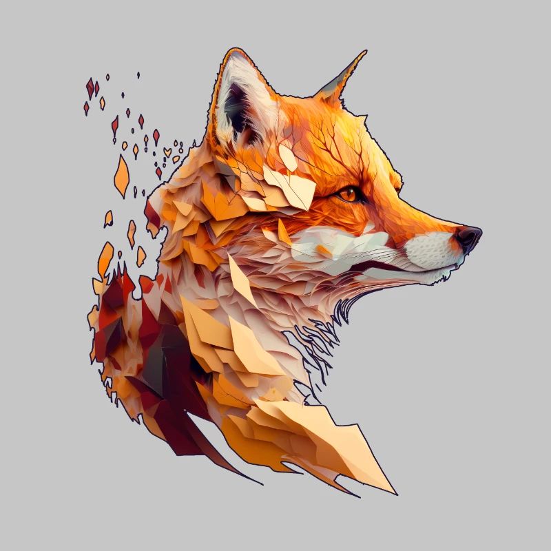 Polygon Fox Design, Pretty Fox
