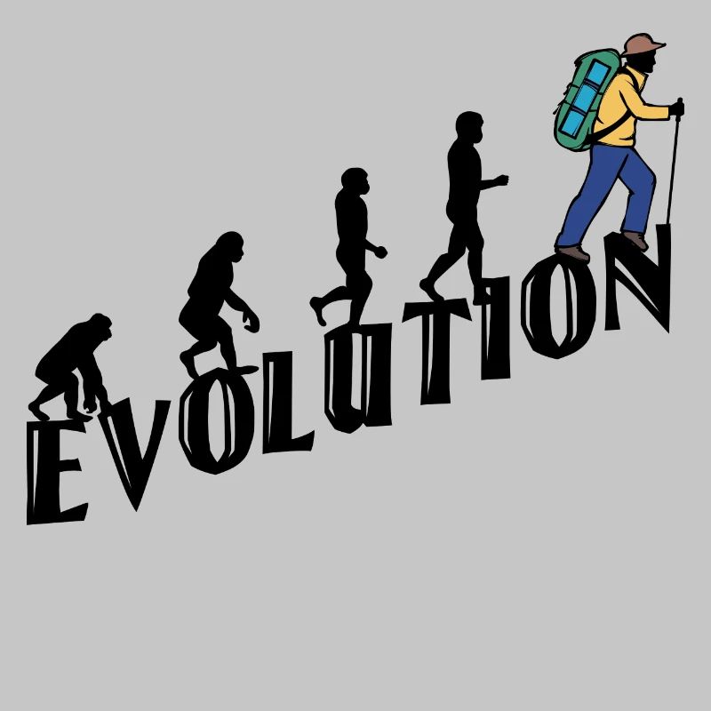 Wandern Evolution Wanderer Wanderung Klettern