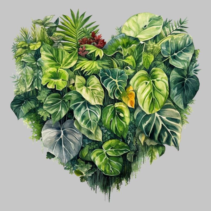 Leaf Heart Tropical Forest