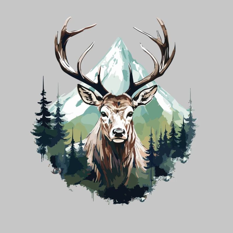 deer, roe deer, forest, mountain, trees, nature, winter