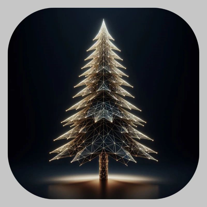 Weihnachtsbaum Polygone Licht Tannenbaum