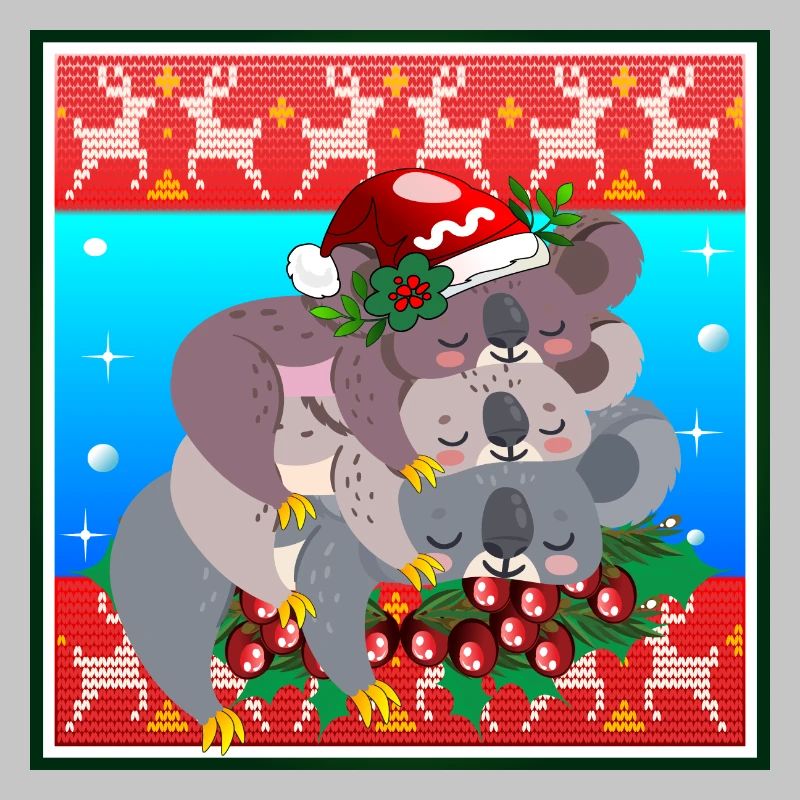 HÄSSLICHER WEIHNACHTSPULLOVER - KOALA BEAR FAMILY