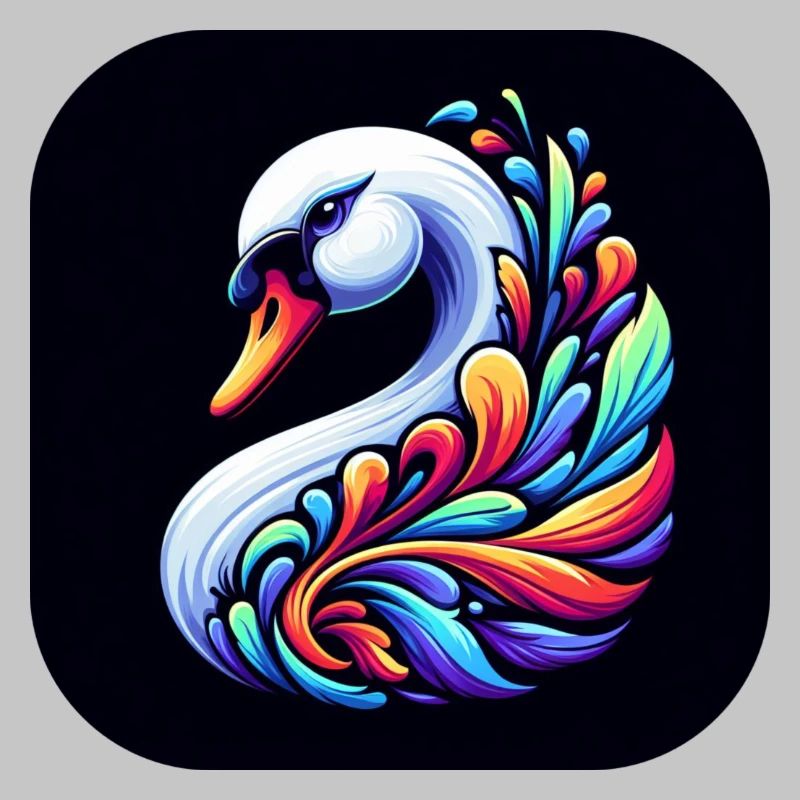 Schwan Tier Vogel Bunt Comic