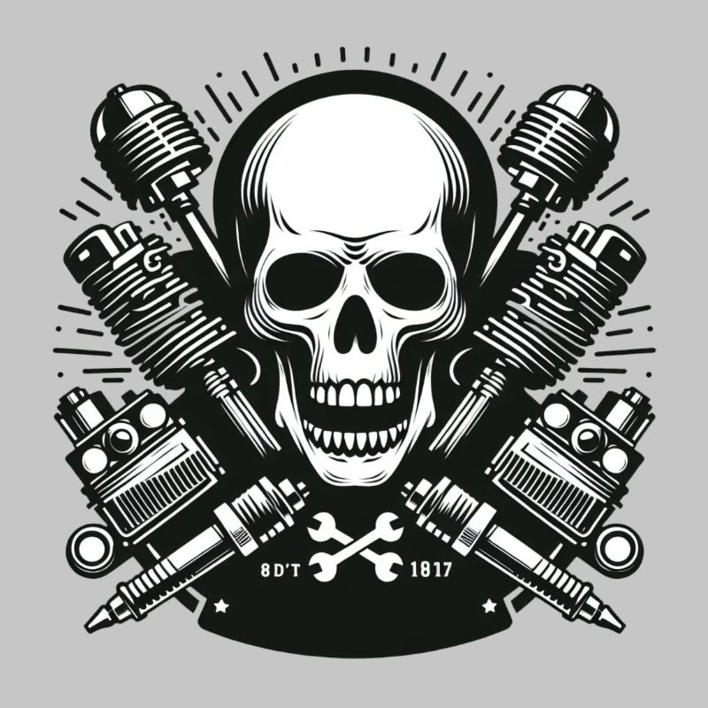 Biker Skull Design 3