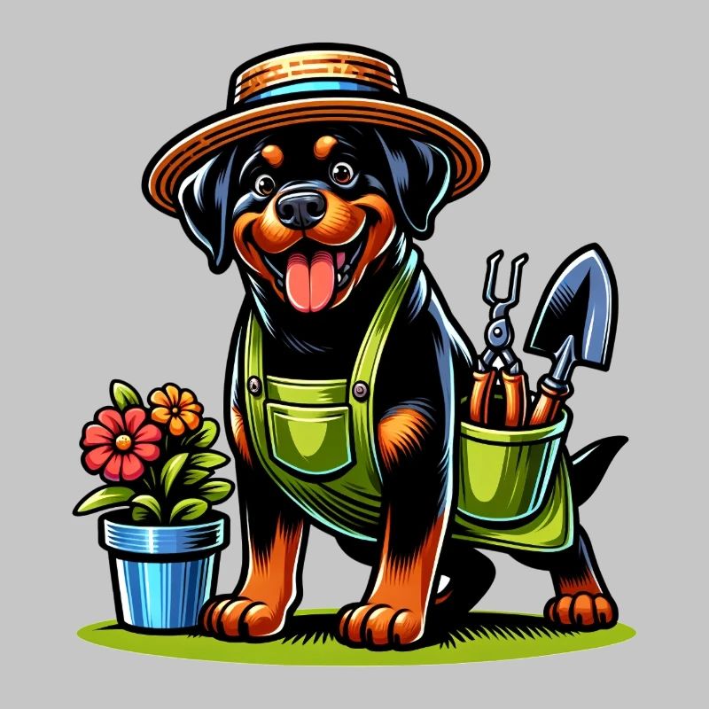 Rottweiler Hunde Gärtner Design