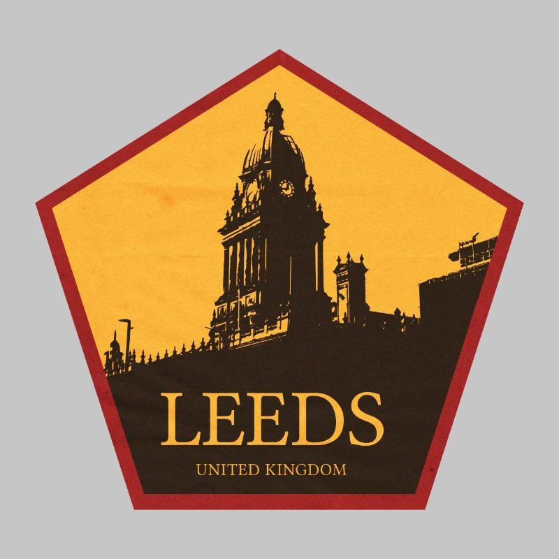 Leeds Uhrturm Silhouette