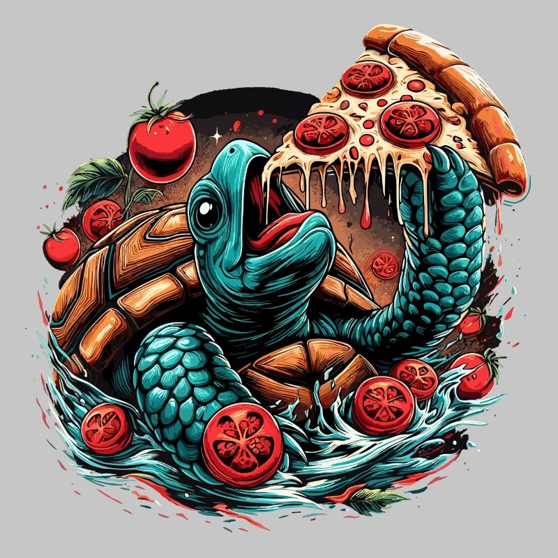 Turtle Pizza Tomato Design