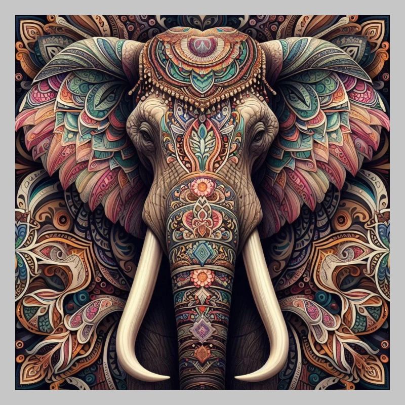 Geschmückter Elefant