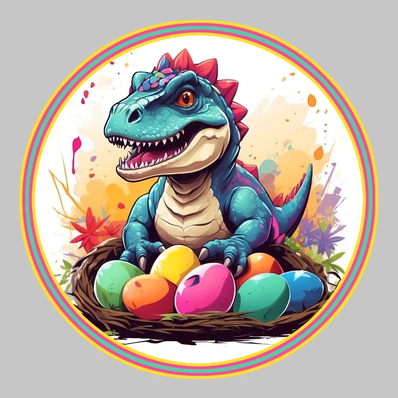 Dinobaby little dinosaur in Easter