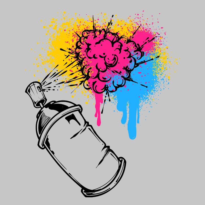 Graffiti Sprayer Spraydose Zeichnen Illustration
