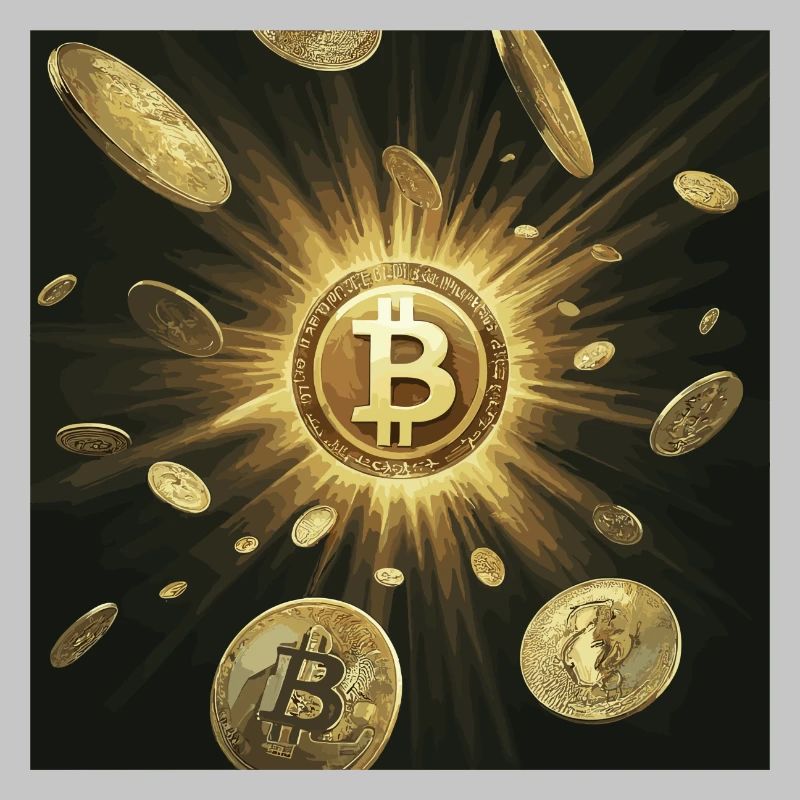 Golden Bitcoin Explosion on Dark