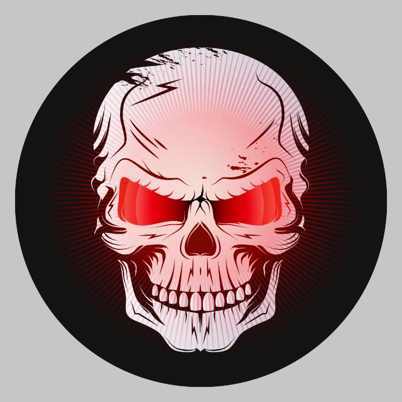 Skull,Skull,Skull with red glowing eyes