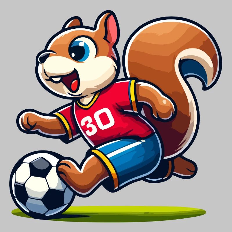 Scamper Striker: Das Fußball-Eichhörnchen