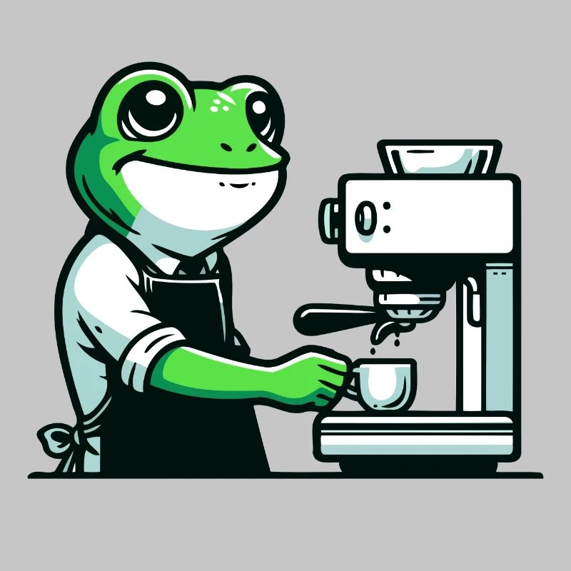 Coffee Brewin' Frog: Der Espresso-Experte