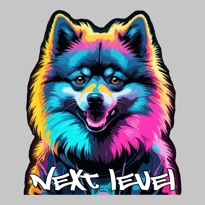 Kleinspitz Spitz Next Level Cyber Hund Geschenk