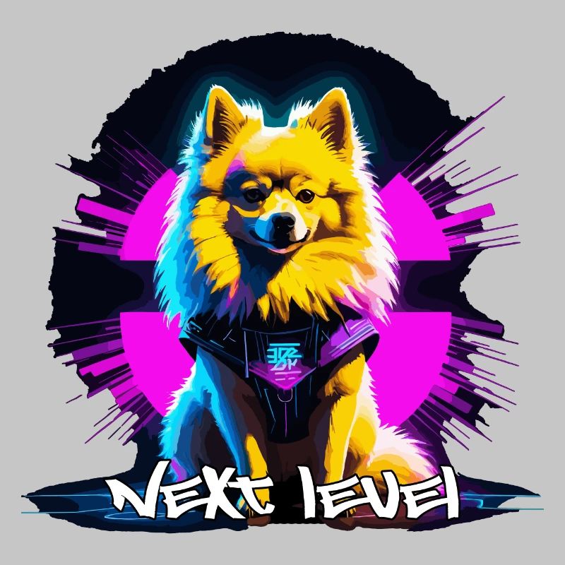 Kleinspitz Spitz Next Level Cyber Hund Geschenk