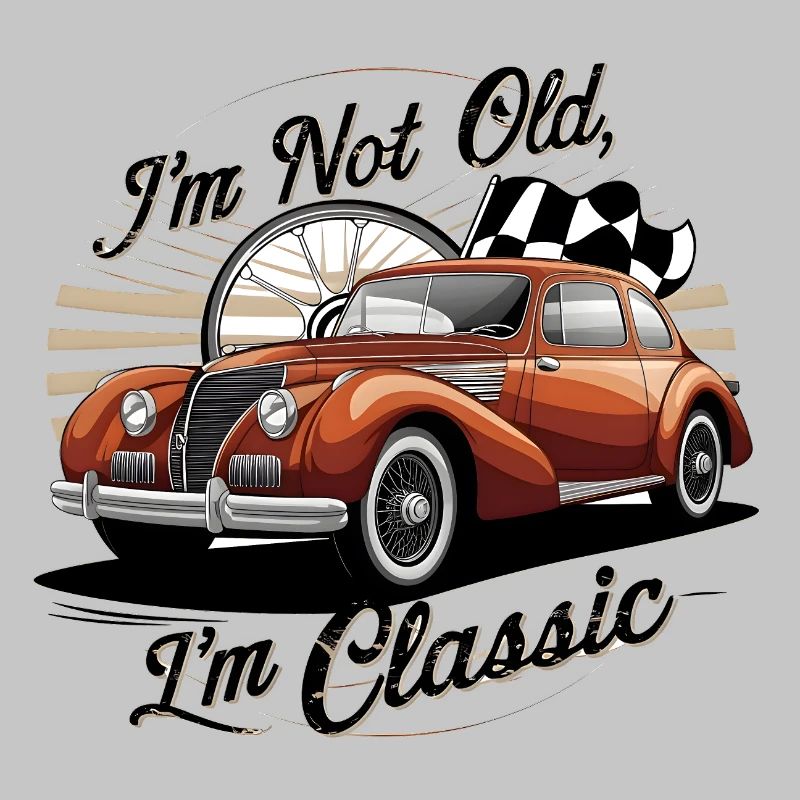 Oldtimer Oldtimer mit Vintage Text