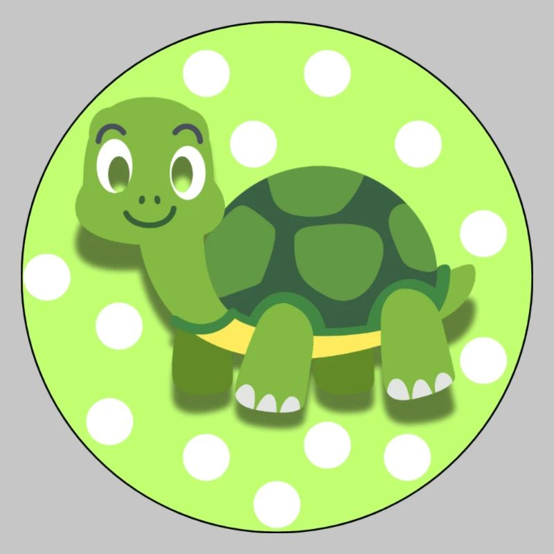 Cute Tortoise – Soft Animal Illustration Tee