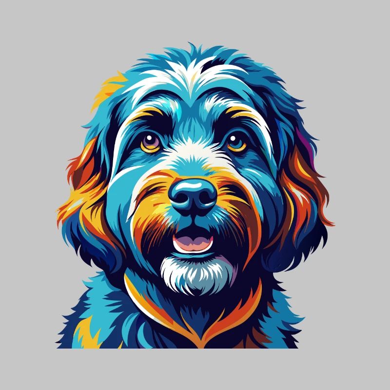 Cockapoo Hunderasse Bunt Karikatur Kawaii