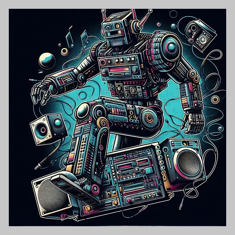 Analogo Vibes KI Roboter Kunst
