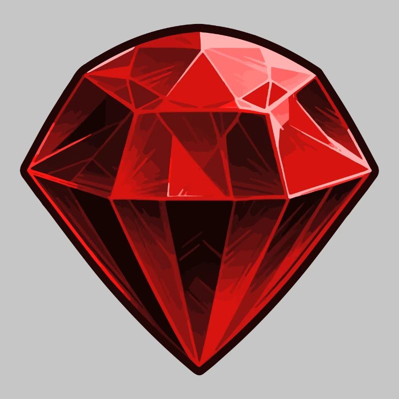 Precious Red Ruby Gemstone