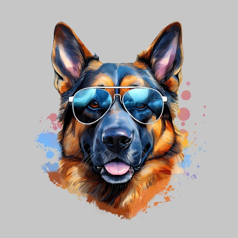 Deutscher Schäferhund mit Sonnenbrille