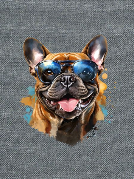 Frenchie with sunglasses