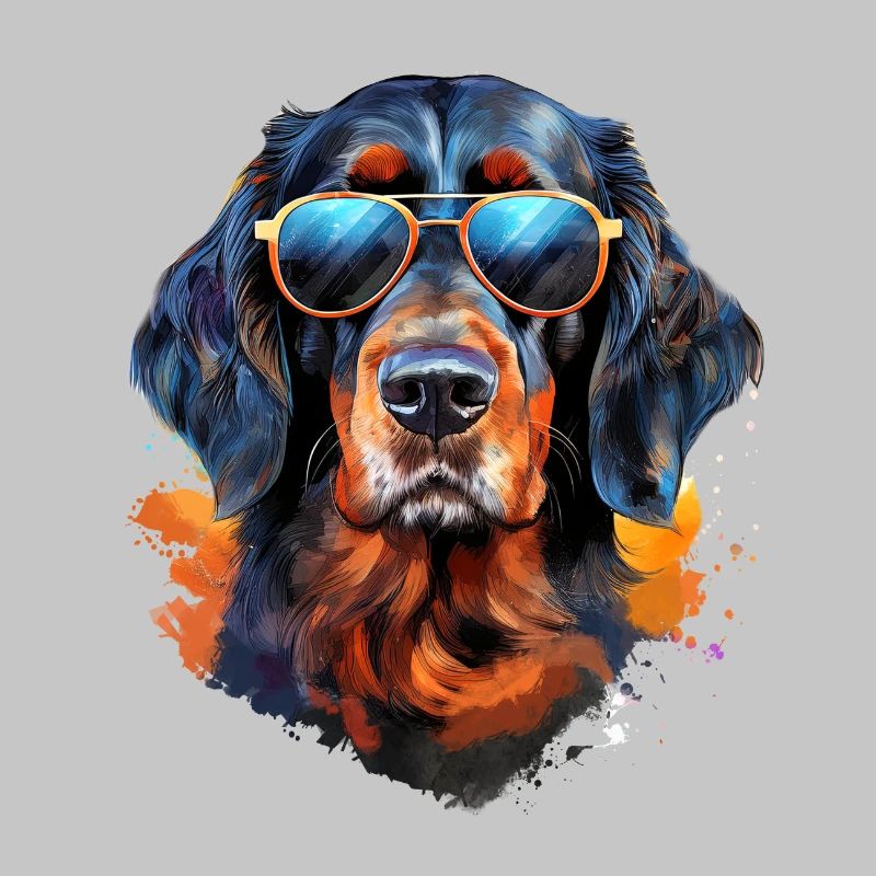 Gordon Setter mit Sonnenbrille
