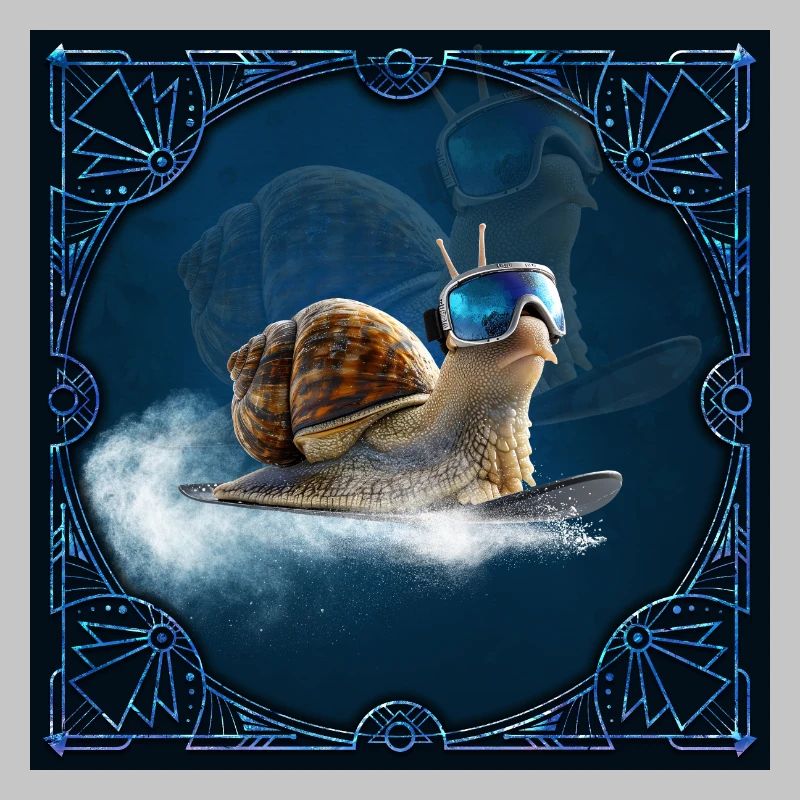 Plus cool que le reste, l’escargot de snowboard.