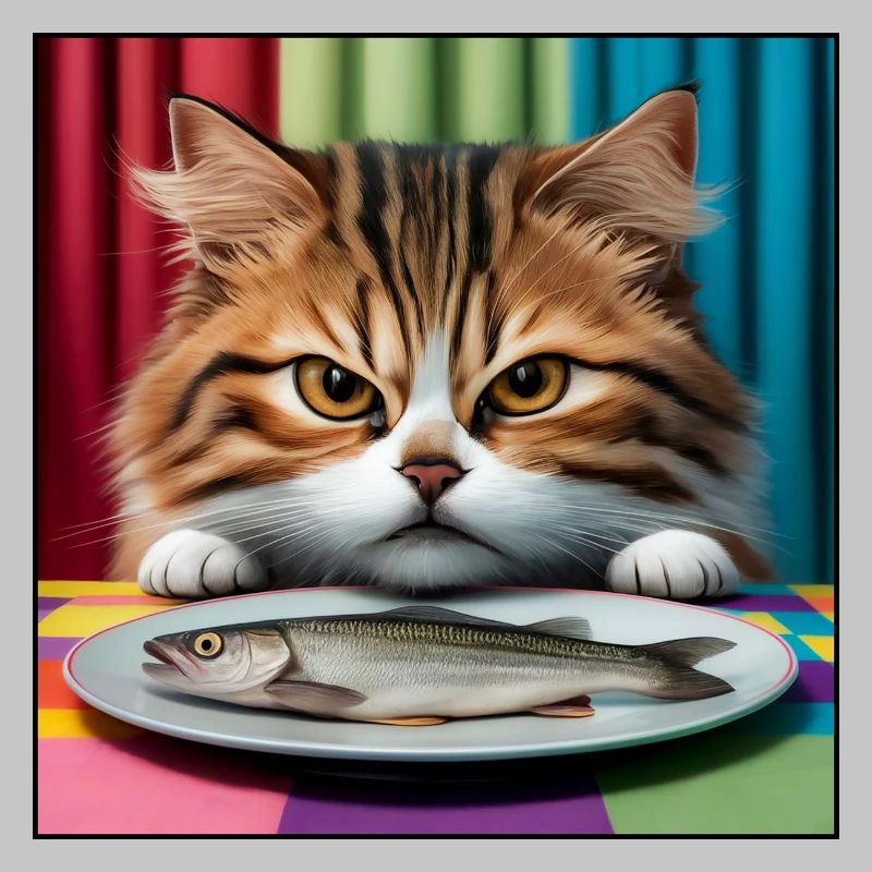 Cat with fish