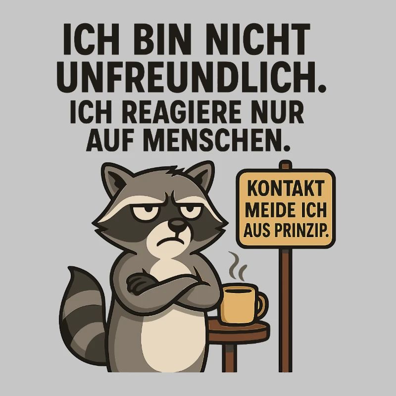 Raccoon saying: contact avoidance