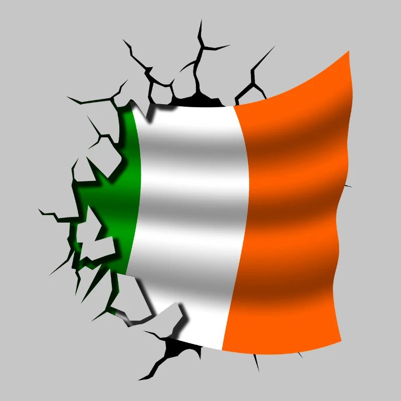 Drapeau de l’Irlande - Irlande - Drapeau Broken Design