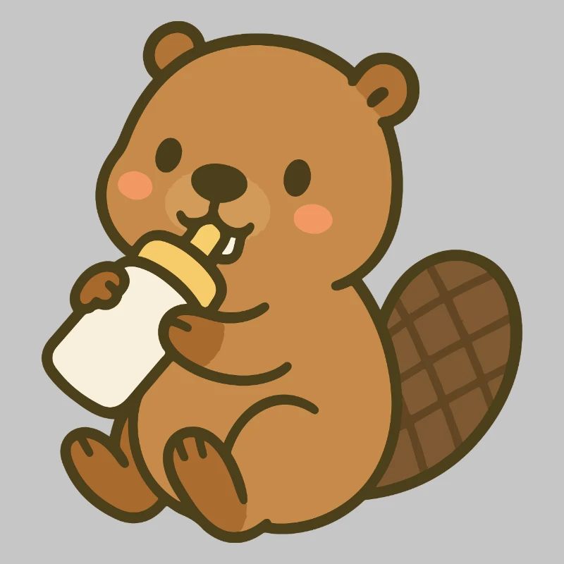 L’heure de la traite avec le bébé castor
