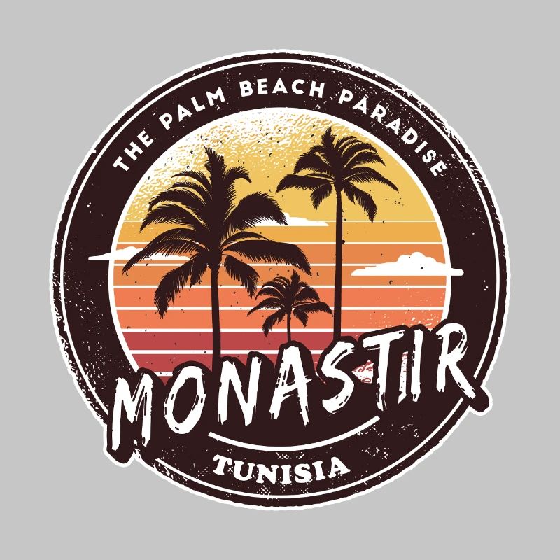 Monastir Palm Trees Vintage Design
