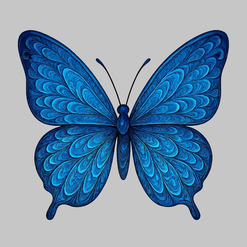 Blauer Schmetterling