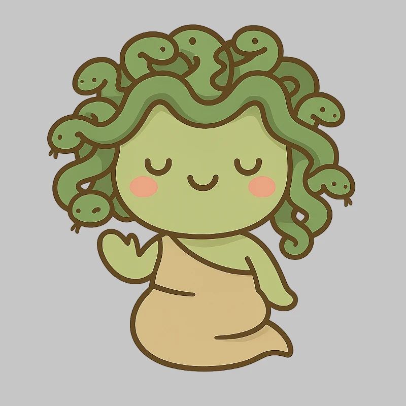 Mythological kawaii jellyfish
