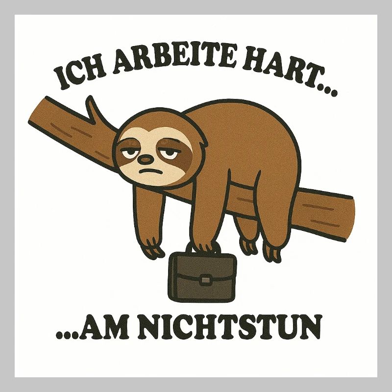 Faultier Arbeit Motiv
