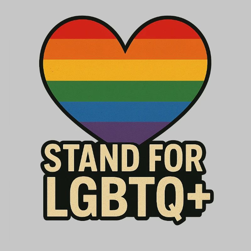 Pride Heart LGBT Support Design