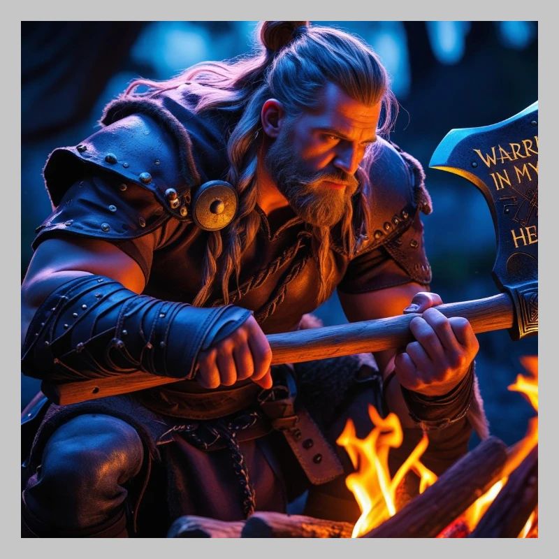 Fantasy Wikinger mit einer Axt