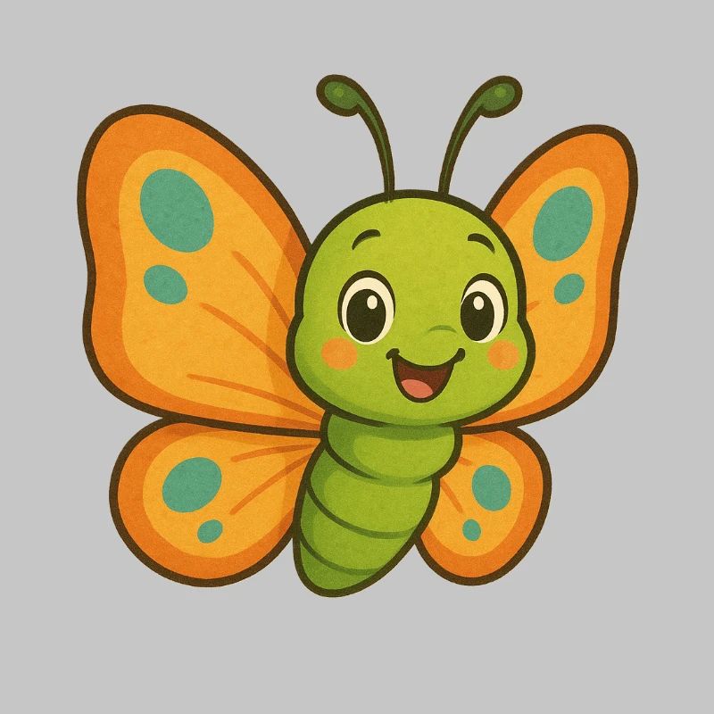 Conception de dessin animé papillon