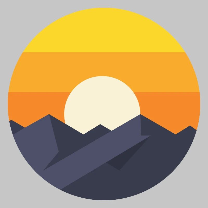 Sunset Mountain Abstrakt